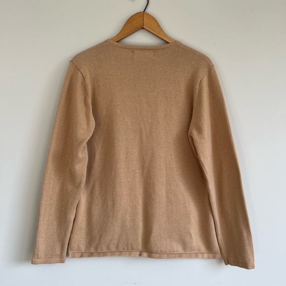 La Madona Women’s Camel Knit Button Up Cardigan - Picture 4 of 7